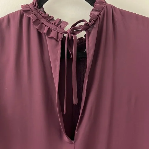 Burgundy Sunday Best Baby Doll Dress - Picture 5 of 7